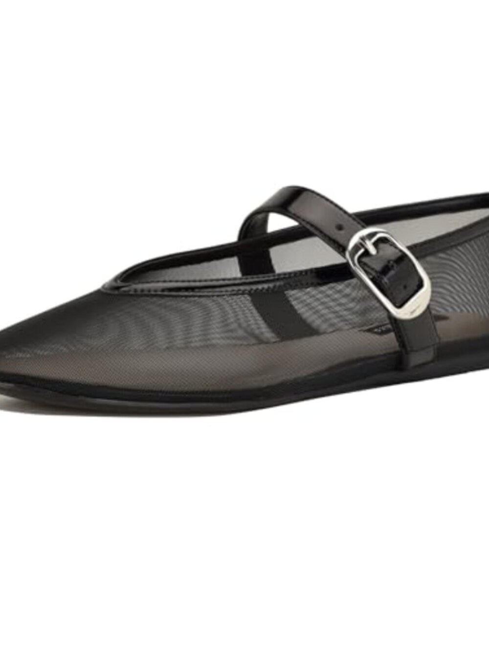 Nine West Vanceen Mary Jane Flat Faux Leather Cushioned Insole Pointed Toe